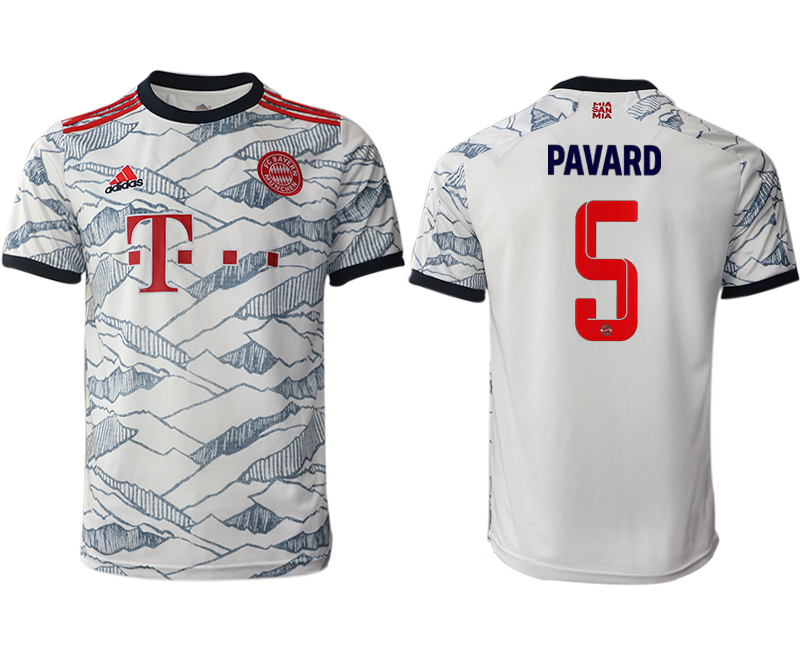 Cheap Men 2021-2022 Club Bayern Munich Second away aaa version white 5 Soccer Jersey